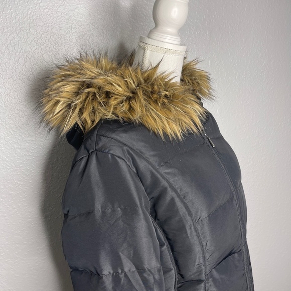 Black Puffer Jacket with Hood - Picture 6 of 8
